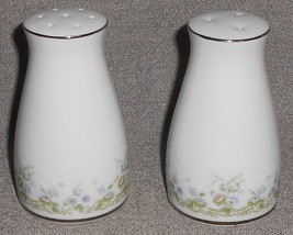 1970s Noritake DEE PATTERN Porcelain SALT &amp; PEPPER SET Made in Japan - £38.88 GBP
