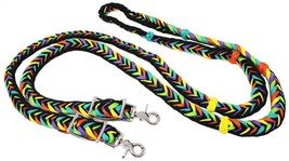 Horse Western Nylon Braided Roping Knotted Barrel Reins 607246 - $346.21 MXN