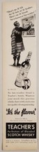 1941 Print Ad Teachers Highland Cream Scotch Whiskey Man in Kilt Raises a Toast - £9.67 GBP