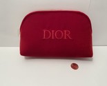 DIOR Beauty Red Velvet Cosmetic Makeup Bag Pouch - £15.97 GBP