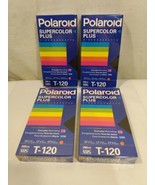 Polaroid Supercolor Plus Blank Sealed VHS Tapes T-120  Lot of 4 NEW SEALED - £14.80 GBP