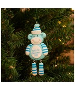 2023 Baby&#39;s 1st Christmas Blue Monkey Ornament - $290.88 MXN