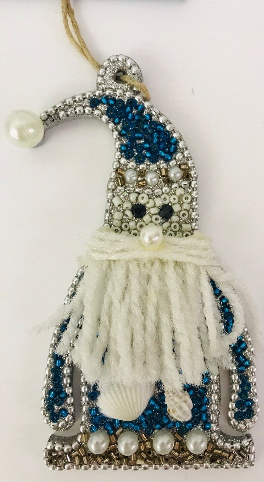Primary image for Seas & Greetings Beaded Jeweled Shell 4" Santa Claus Nautical Christmas Ornament