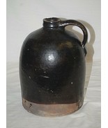 Old Vintage Antique Whiskey Jug Brown Stoneware Crock Primitive Country ... - $123.74