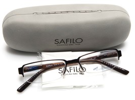 New Safilo Team 4148 0JYS Semi Matte Dark Brown Eyeglasses 52-17-140 B26mm Italy - $57.81