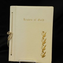 Leaves Of Gold  Anthology Of Prayers Leather Bound 1948 Gilded Edges Bible - £29.50 GBP