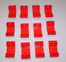 12 Used Lego Red Slope Brick 45 4 x 2 Double Inverted  4871 - £7.82 GBP