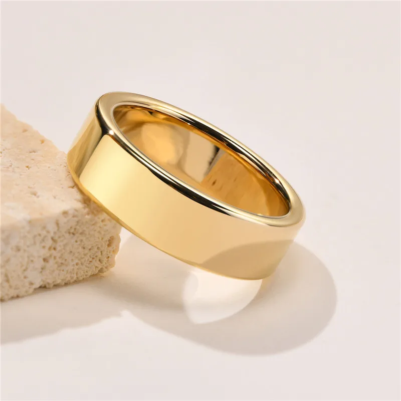 2/4/6/8mm Men GolRing Tungsten Carbide Male Female Wedding Bands Anillos Mujer A - £19.76 GBP