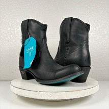 NEW Lane PLAIN JANE Black Cowboy Boots 8.5 Ankle Booties Leather Western Short - £151.85 GBP
