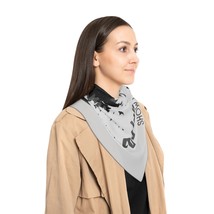 Poly Voile Chiffon Sheer Scarf - Wanderlust Black and White Forest - £18.56 GBP+