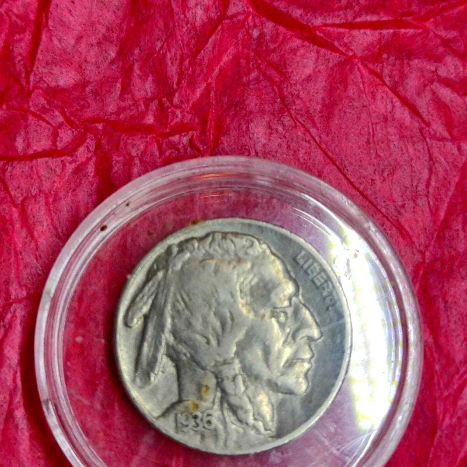 Primary image for Antique 1936 d Buffalo nickel in great shape!