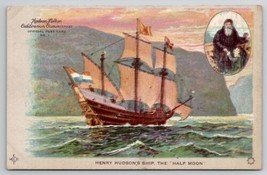 Hudson Fulton Celebration Henry Hudson&#39;s Ship The Half Moon Postcard C36 - £7.79 GBP