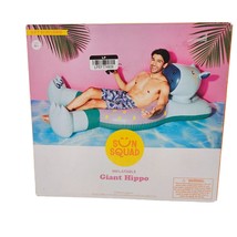 Sun Squad Pool Float Inflatable Giant Hippo Over 5 Feet Long New Ages 9 And Up - £15.50 GBP