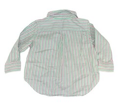 Ralph Lauren Baby Boys Striped Button Down Shirt Green Pink 12M Polo image 6