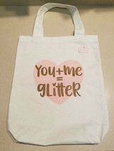 You + Me = Glitter Canvas Tote Bag (NEW) - £11.81 GBP