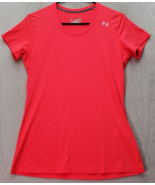 Under armour T Shirt Top Womens Medium Coral Fitted Short Sleeve Round N... - $347.84 MXN
