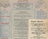 Hotel Texas Dinner Menu Fort Worth Texas 1940&#39;s DAMAGED  - £17.25 GBP