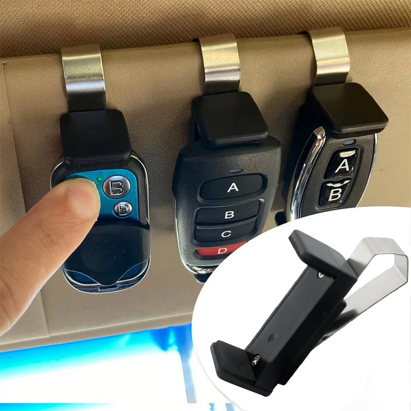  sun visor clip holder gate remote 47 68mm for garage door control car keychain barrier thumb200