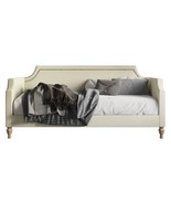 Twin size Beige Cream Polyester Fabric Upholstered Daybed with Nailhead ... - $10,308.56 MXN