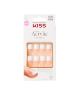 KISS SALON ACRYLIC FRENCH NAILS 28 NAILS & GLUE INCLUDED SQUARE TIP- #KSA08 - $7.59