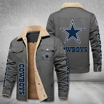 Youth fashion gray winter cotton jacket Mens Cowboys 2024 Salute Service... - $88.00