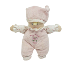 7&quot; Kids Preferred My First 1ST Doll Blonde Pink Stuffed Animal Plush Toy Rattle - £29.61 GBP