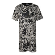 New Adidas Originals Allover Animal print Dress Black Women Skirt Sports... - £55.03 GBP