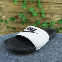 Nike  Men Slide Sandals White Synthetic Slip On Size 11 Medium - $24.75