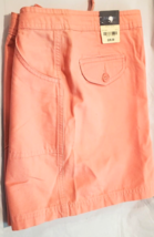 St. Johns Bay Apricot Blush Drawstring Cotton Shorts Women&#39;s 12 New With... - $23.70