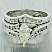 Set di anelli di fidanzamento in argento sterling 925 massiccio da 1 CT... - £81.79 GBP