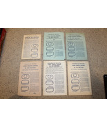 6 Different Year Lionel Postwar #O22 O Gauge Switch Instruction Sheet - $19.99