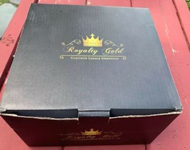 Royalty Gold Twist Whiskey Glasses Crystal Whiskey Glass Tumblers 10 oz ... - $23.27