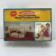 Vintage 1974 Realife Miniatures Heritage Series Bedroom Wood Furniture Kit 188 - $29.99