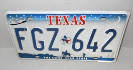 Vintage Texas License Plate Lone Star State Cowboy Spaceship Oil Wells Hologram - £19.90 GBP