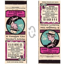 Vintage Matchbook Cover B&amp;B News stand Colorado Springs Co 1940s  Ben Cain hat - £10.05 GBP