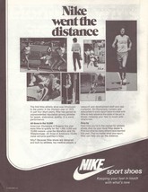 Vintage 1976 NIKE WENT THE DISTANCE Running Shoes Poster Print Ad 1970s - $22.08