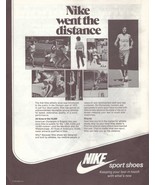 Vintage 1976 NIKE WENT THE DISTANCE Running Shoes Poster Print Ad 1970s - £17.37 GBP