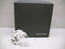 VINTAGE Steuben GLASS Hand COOLER Original BOX Jack RABBIT Carved DETAILS - $164.54