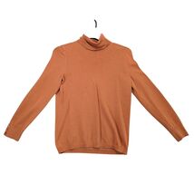 Talbots Lightweight Knit Turtleneck Sweater Top Women's M Rust Orange Pr... - $20.00
