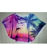 H&M Womens 14Y Girls Top "I Want Neon Sunsets Every Day" Sparkly Dolphins - $5.89