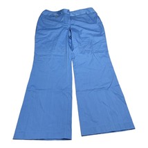 Worthington Dress Pants Women&#39;s 14P Blue Cotton Stretch Secret Wide-Leg ... - $22.24