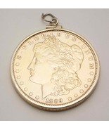 1889 P MORGAN SILVER DOLLAR $1 COIN DOUBLE SIDED PENDANT NEAR MINT VERY ... - $1,669.31 MXN