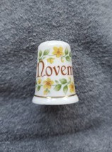 November Thimble Floral design English Bone China Gift Idea NEW - $8.68