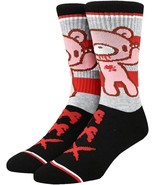 Gloomy Bear Gray and Black Athletic Crew Socks Shoe Size 8 to 12 Christm... - £6.76 GBP
