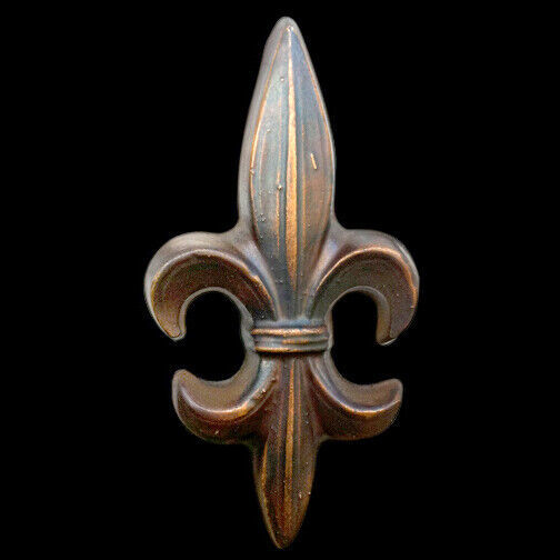 Fleur de Lys symbol plaque in Dark Bronze finish - $19.79