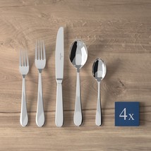 Oscar by Villeroy &amp; Boch Stainless Steel Flatware Set 20 Pieces - New - $123.74