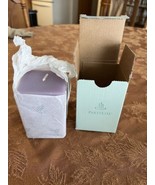 PartyLite Square Pillar Candle Tranquility ￼NEW IN BOX 3&quot; x 5&quot; NOS - £15.26 GBP