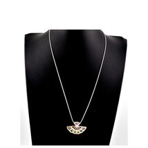 Vintage 925 Sterling Silver Taxco Mexico Abalone Fan Pendant 20" Necklace - $66.03