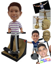 Personalized Bobblehead Skate Boarder With His Skateboard That Has A Handle - Sp - £82.31 GBP