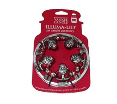 Yankee Candle Christmas Lid Topper Illuma Santa Claus Silver Red Festive Sealed - £9.51 GBP